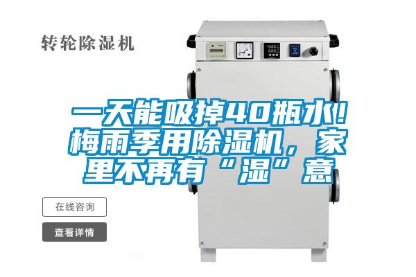 一天能吸掉40瓶水！梅雨季用除濕機(jī)，家里不再有“濕”意