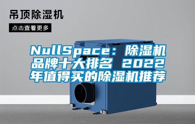 NullSpace:除濕機品牌十大排名 2022年值得買的除濕機推薦